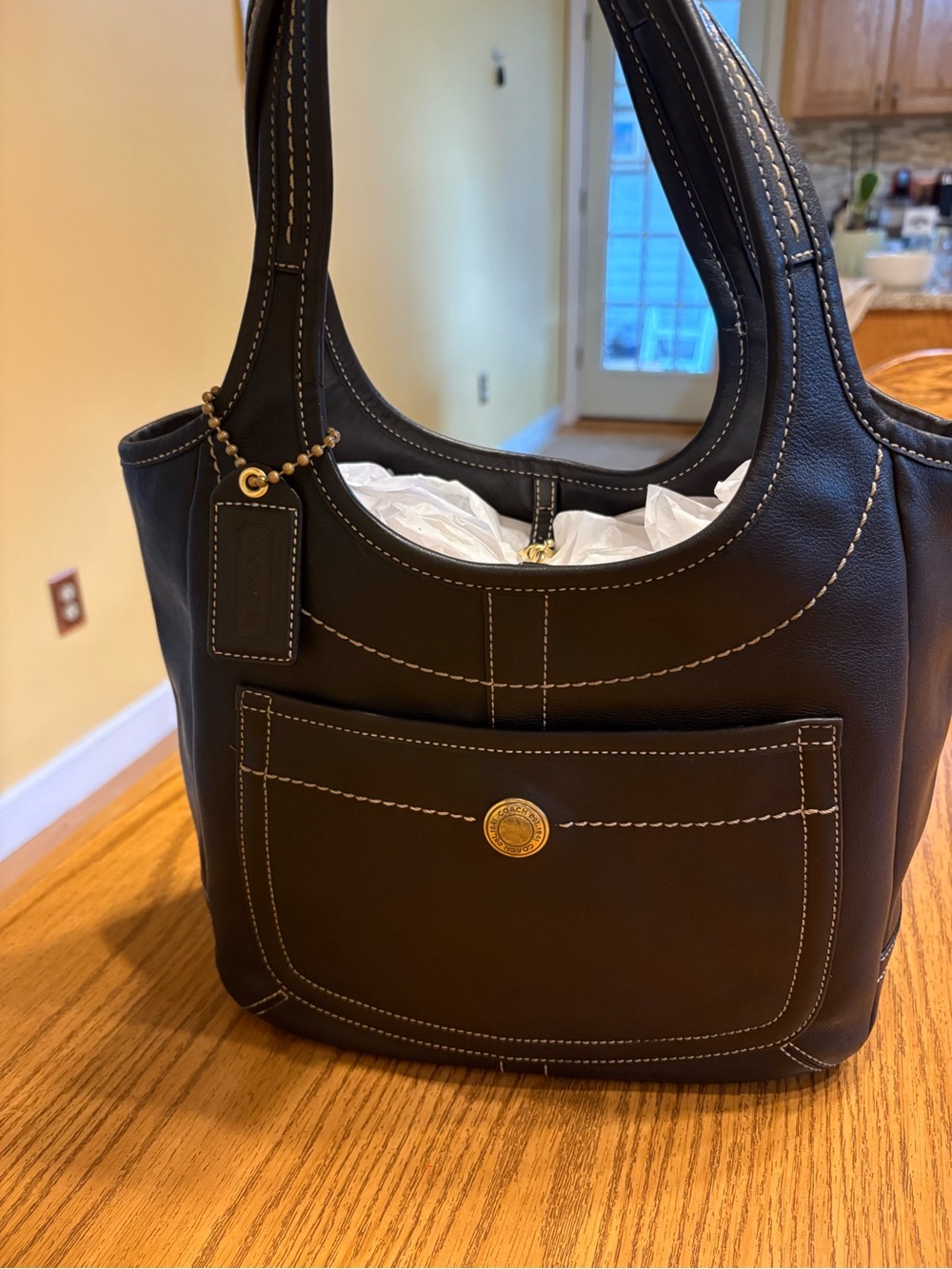 Coach 10743 Black Leather Hobo Tote Ergo-style Y2K Shoulder Bag